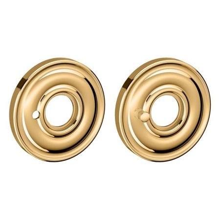 BALDWIN ESTATE Privacy Pair Rosettes Lifetime Brass 5148.003